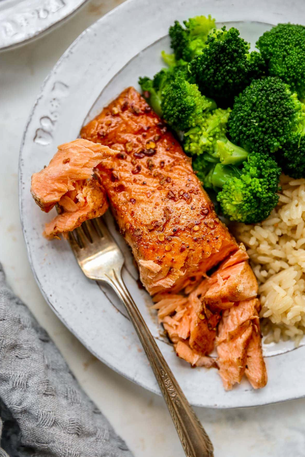 #3 Salmon with rice and veggies